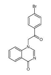 1-[2-(4-bromo-phenyl)-2-oxo-ethyl]-1H-quinazolin-4-one结构式