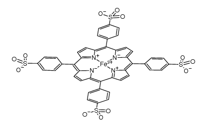 5,10,15,20-tetrakis(4-sulfonatophenyl)porphyrinatoiron(III) Structure