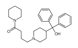 4-[4-[hydroxy(diphenyl)methyl]piperidin-1-yl]-1-piperidin-1-ylbutan-1-one结构式