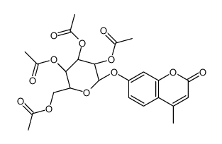 4-Methylumbelliferyl 2,3,4,6-Tetra-O-acetyl-β-D-galactopyranoside结构式