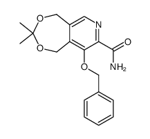 9-benzyloxy-3,3-dimethyl-1,5-dihydro-[1,3]dioxepino[5,6-c]pyridine-8-carboxylic acid amide结构式