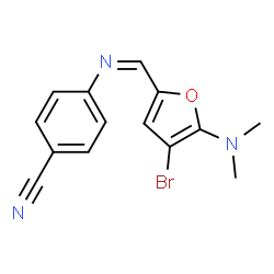 Benzonitrile,4-[[[4-bromo-5-(dimethylamino)-2-furanyl]methylene]amino]-结构式