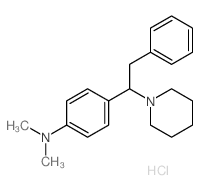 Benzenamine,N,N-dimethyl-4-[2-phenyl-1-(1-piperidinyl)ethyl]-, hydrochloride (1:1)结构式