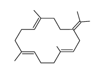 (1E,5E,9E)-1,5,9-trimethyl-12-(propan-2-ylidene)cyclotetradeca-1,5,9-triene Structure