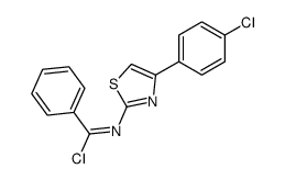 N-[4-(4-chlorophenyl)-1,3-thiazol-2-yl]benzenecarboximidoyl chloride结构式