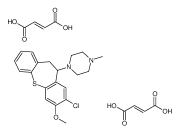 (E)-but-2-enedioic acid,1-(3-chloro-2-methoxy-5,6-dihydrobenzo[b][1]benzothiepin-5-yl)-4-methylpiperazine结构式