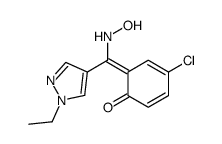 4-chloro-6-[(1-ethylpyrazol-4-yl)-(hydroxyamino)methylidene]cyclohexa-2,4-dien-1-one Structure