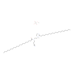 1-[2-[(2-cyanoethyl)(1-oxoicosyl)amino]ethyl]-4,5-dihydro-1-methyl-2-nonadecyl-1H-imidazolium methyl sulphate Structure