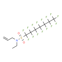 N-allyl-N-ethyl-1,1,2,2,3,3,4,4,5,5,6,6,7,7,7-pentadecafluoroheptane-1-sulphonamide structure