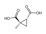 trans-1-methyl-1,2-cyclopropanedicarboxylic acid结构式