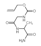 prop-2-enyl N-(1-carbamoylethylcarbamoylmethyl)carbamate结构式