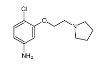 4-chloro-3-(2-pyrrolidin-1-yl-ethoxy)-phenylamine结构式