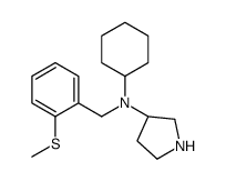 (3S)-N-cyclohexyl-N-[(2-methylsulfanylphenyl)methyl]pyrrolidin-3-amine Structure