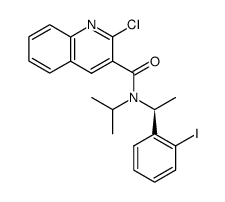 N-[(1S)-1-(2-iodophenyl)ethyl]-N-isopropyl-2-chloroquinoline-3-carboxamide Structure