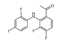 1-[3,4-difluoro-2-(2-fluoro-4-iodoanilino)phenyl]ethanone结构式