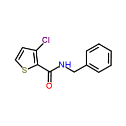 N-Benzyl-3-chloro-2-thiophenecarboxamide结构式