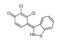 4-(1,2-benzothiazol-3-ylidene)-2,3-dichlorocyclohexa-2,5-dien-1-one结构式