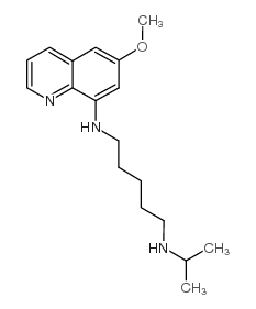 N1-异丙基-N5-(6-甲氧基-8-喹啉基)-1,5-戊二胺结构式