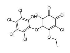 4-ethoxy-3,6-dichloro-5-(2,3,4,5-tetrachloro-6-hydroxy-phenoxy)-[1,2]benzoquinone结构式