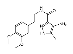 4-amino-N-[2-(3,4-dimethoxyphenyl)ethyl]-5-methyl-1H-pyrazole-3-carboxamide结构式