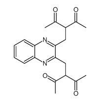 3-[[3-(2-acetyl-3-oxobutyl)quinoxalin-2-yl]methyl]pentane-2,4-dione Structure