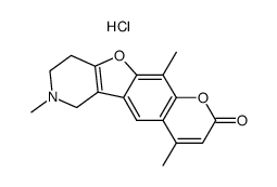 4,7,11-trimethyl-6,7,8,9-tetrahydro-2H-chromeno[6',7':4,5]furo[3,2-c]pyridin-2-one hydrochloride结构式