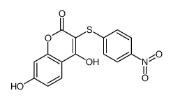 4,7-dihydroxy-3-(4-nitrophenyl)sulfanylchromen-2-one Structure