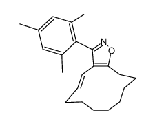 (E)-6,7,8,9,10,11,12,13-Octahydro-3-(2,4,6-trimethylphenyl)cyclododecaisoxazol结构式