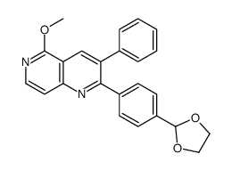 2-(4-(1,3-二氧代lan-2-基)苯基)-5-甲氧基-3-苯基-1,6-萘啶结构式