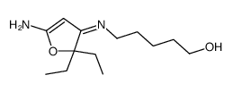 5-[(5-amino-2,2-diethylfuran-3-ylidene)amino]pentan-1-ol Structure