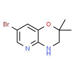 7-溴-2,2-二甲基-3,4-二氢-2H-吡啶[3,2-b][1,4]恶嗪结构式