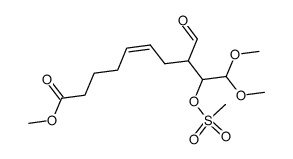 methyl (Z)-8-formyl-10,10-dimethoxy-9-((methylsulfonyl)oxy)dec-5-enoate结构式