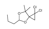 2,2-dichloro-7,7-dimethyl-5-propyl-4,6-dioxaspiro[2.4]heptane Structure