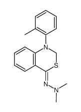 4-(2,2-dimethylhydrazono)-1-(o-tolyl)-1,4-dihydro-2H-benzo[d][1,3]thiazine结构式