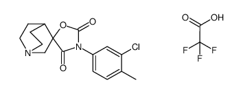 3'-(3-chloro-4-methylphenyl)-quinuclidine-3-spiro-5'-oxazolidine-2',4'-dione trifluoroacetate salt Structure