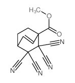 Bicyclo[2.2.2]oct-2-ene-1-carboxylicacid, 5,5,6,6-tetracyano-, methyl ester structure