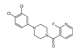 [4-(3,4-dichlorophenyl)piperazin-1-yl]-(2-fluoropyridin-3-yl)methanone结构式