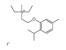 diethyl-methyl-[2-(5-methyl-2-propan-2-yl-phenoxy)ethyl]azanium iodide structure