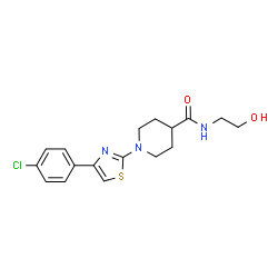 1-[4-(4-chlorophenyl)-1,3-thiazol-2-yl]-N-(2-hydroxyethyl)-4-piperidinecarboxamide Structure