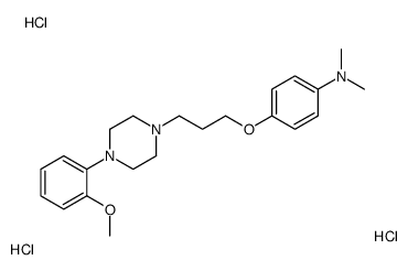 4-[3-[4-(2-methoxyphenyl)piperazin-1-yl]propoxy]-N,N-dimethylaniline,trihydrochloride Structure