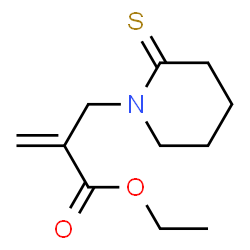 1-Piperidinepropanoic acid,-alpha--methylene-2-thioxo-,ethyl ester结构式