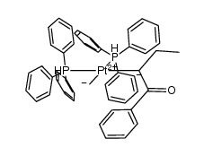 cis-[Pt(PPh3)2(CH3)(C6H5COCHCH2CH3)] Structure