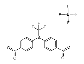 S-(trifluoromethyl)-4,4'-dinitrodiphenylsulfonium tetrafluoroborate Structure