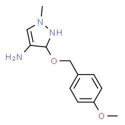 3-(4-METHOXYBENZYLOXY)-1-METHYL-2,3-DIHYDRO-1H-PYRAZOL-4-AMINE structure