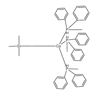 tris(methyldiphenylphosphine){(trimethylsilyl)methyl}copper(I) Structure