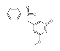 5-(benzenesulfonylmethyl)-3-methoxy-1-oxido-1,2,4-triazin-1-ium Structure