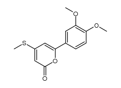 6-(3,4-dimethoxyphenyl)-4-(methylthio)-2H-pyran-2-one Structure