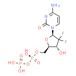 Cytidine 5'-(trihydrogen diphosphate), 2'-deoxy-2',2'-difluoro- Structure