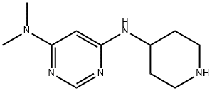 N4,N4-dimethyl-N6-(piperidin-4-yl)pyrimidine-4,6-diamine Structure