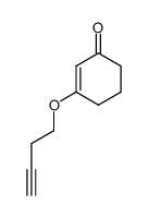 2-Cyclohexen-1-one,3-(3-butynyloxy)-(9CI) structure